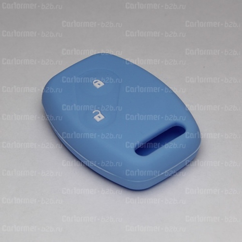 Силиконовый чехол для ключа зажигания Honda (тип 5) 2 кнопки голубой фото 2