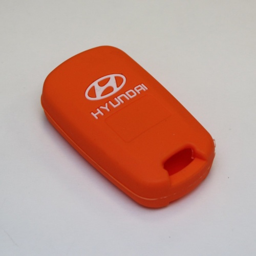 Силиконовый чехол для ключа зажигания Hyundai оранжевый