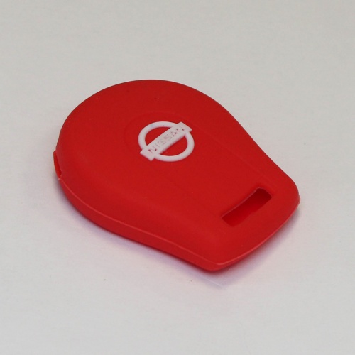 Силиконовый чехол для ключа зажигания Nissan (тип 2) 4 кнопки красный