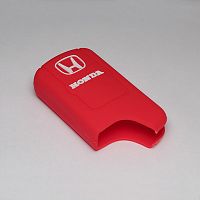 Силиконовый чехол для ключа зажигания Honda (тип 3) 3 кнопки красный