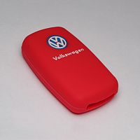 Силиконовый чехол для выкидного ключа зажигания Volkswagen (тип 2) красный
