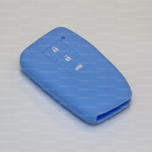 Силиконовый чехол для ключа зажигания Lexus голубой фото 2