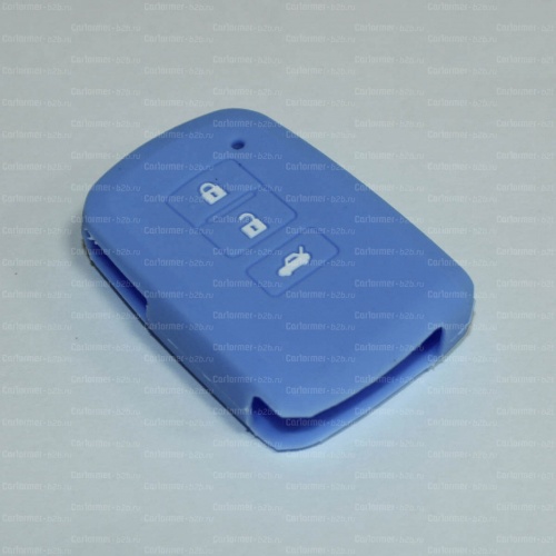 Силиконовый чехол для ключа зажигания Toyota (тип 7) голубой фото 2