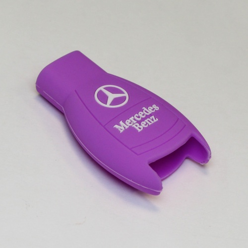 Силиконовый чехол для ключа зажигания Mercedes Benz (тип 2) фиолетовый