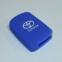 Силиконовый чехол для ключа зажигания Toyota (тип 7) синий