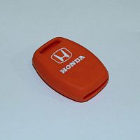 Силиконовый чехол для ключа зажигания Honda (тип 1) 3 кнопки оранжевый