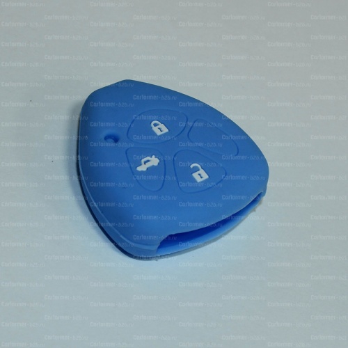 Силиконовый чехол для ключа зажигания Toyota (тип 8) синий фото 2