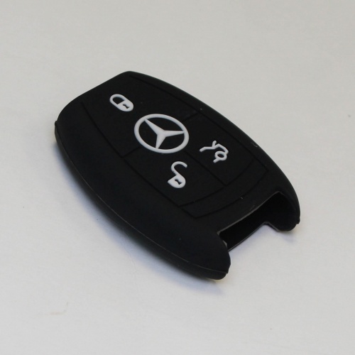 Силиконовый чехол для ключа зажигания Mercedes Benz (тип 4) черный