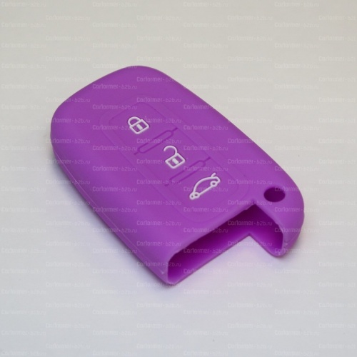 Силиконовый чехол для ключа зажигания Kia Smart фиолетовый фото 2