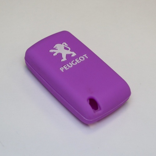 Силиконовый чехол для ключа зажигания Peugeot (тип 2) фиолетовый
