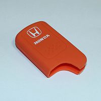 Силиконовый чехол для ключа зажигания Honda (тип 3) 3 кнопки оражевый