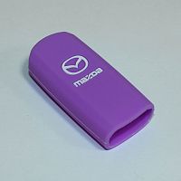 Силиконовый чехол для ключа зажигания Mazda Smart 3 кнопки фиолетовый