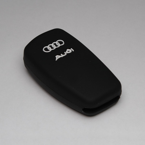 Силиконовый чехол для выкидного ключа зажигания Audi черный