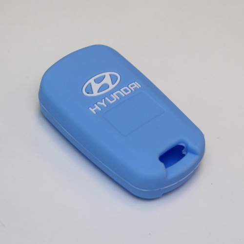 Силиконовый чехол для ключа зажигания Hyundai голубой