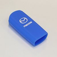 Силиконовый чехол для ключа зажигания Mazda Smart 3 кнопки синий