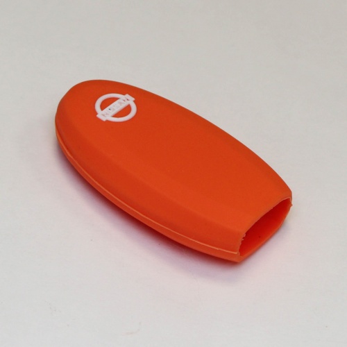 Силиконовый чехол для ключа зажигания Nissan 4 кнопки оранжевый