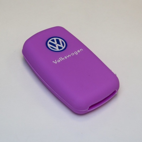 Силиконовый чехол для ключа зажигания Volkswagen (тип 2) фиолетовый