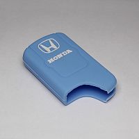 Силиконовый чехол для ключа зажигания Honda (тип 3) 3 кнопки голубой