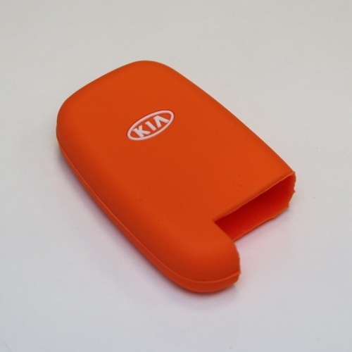 Силиконовый чехол для ключа зажигания Kia Smart 4 кнопки оранжевый