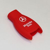 Силиконовый чехол для ключа зажигания Mercedes Benz (тип 2) красный