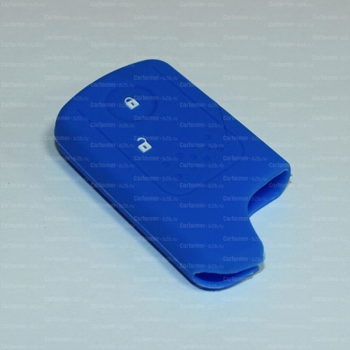 Силиконовый чехол для ключа зажигания Honda (тип 3) 2 кнопки синий фото 2