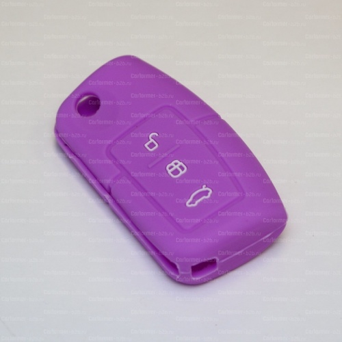 Силиконовый чехол для ключа зажигания Ford (тип 2) фиолетовый фото 2