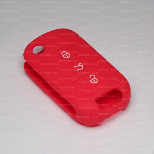 Силиконовый чехол для выкидного ключа зажигания Volkswagen (тип 1) красный фото 2