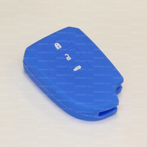 Силиконовый чехол для ключа зажигания Toyota (тип 5) синий фото 2