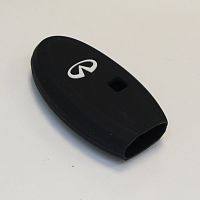 Силиконовый чехол для ключа зажигания Infiniti 3 кнопки черный