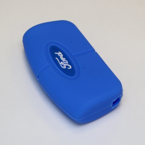 Силиконовый чехол для ключа зажигания Ford (тип 2) синий