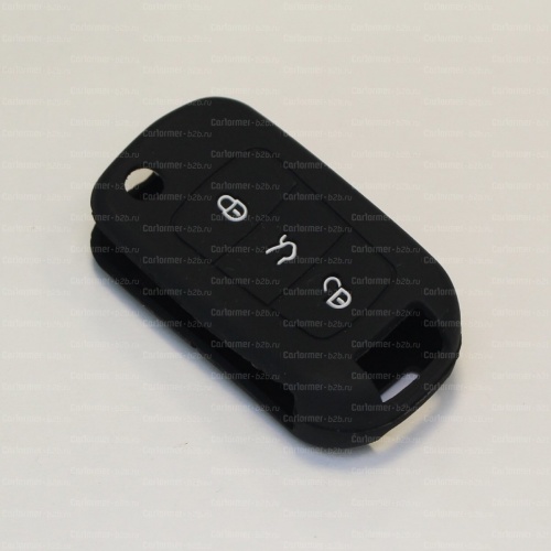 Силиконовый чехол для выкидного ключа зажигания Volkswagen (тип 1) черный фото 2