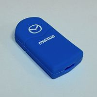 Силиконовый чехол для выкидного ключа зажигания Mazda синий