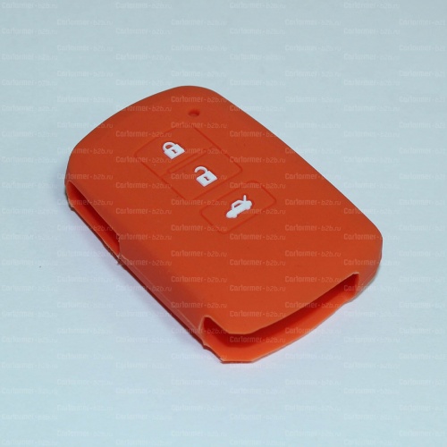 Силиконовый чехол для ключа зажигания Toyota (тип 7) оранжевый фото 2
