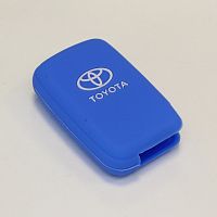 Силиконовый чехол для ключа зажигания Toyota (тип 1) 4 кнопки синий