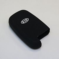 Силиконовый чехол для ключа зажигания Kia Smart 4 кнопки черный