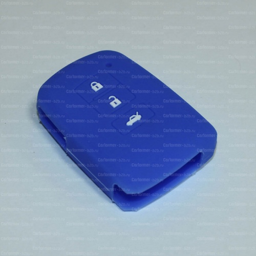 Силиконовый чехол для ключа зажигания Toyota (тип 7) синий фото 2