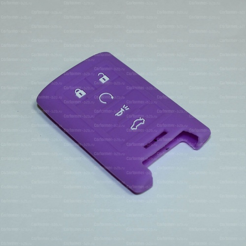 Силиконовый чехол для ключа зажигания Cadillac Smart фиолетовый фото 2