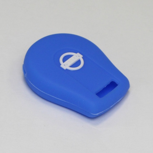 Силиконовый чехол для ключа зажигания Nissan (тип 2) 4 кнопки синий